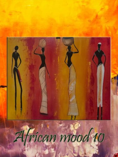 African mood 10 / oil, 50x40 cm, wood fiber /